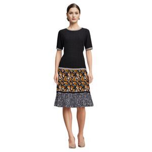 Cato Vintage Flounce Graphic Print Skirt Size XS